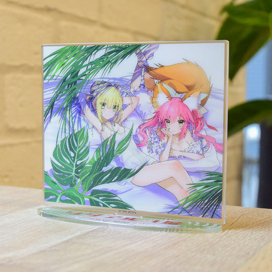 Wada Arco Exhibition : Fate/Extra Flower Parade - Nero + Tamamo  (Lenticular Acrylic Block)