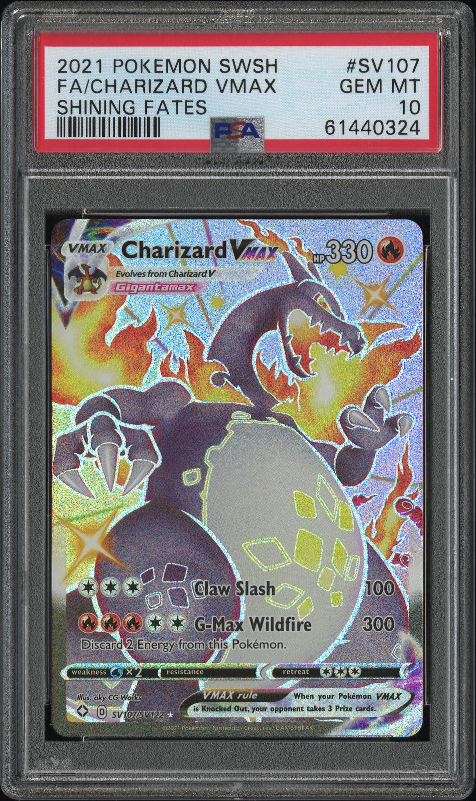 Graded Pokemon - Charizard VMAX (SV107/SV122) Shining Fates PSA 10