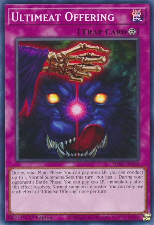 overpowered yugioh cards Ultimeat Offering [PHNI-EN100] Common – Darkwater Games