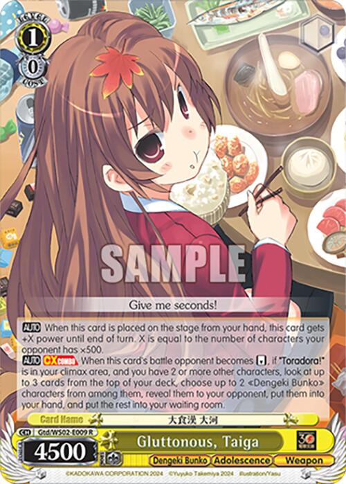 Gluttonous, Taiga