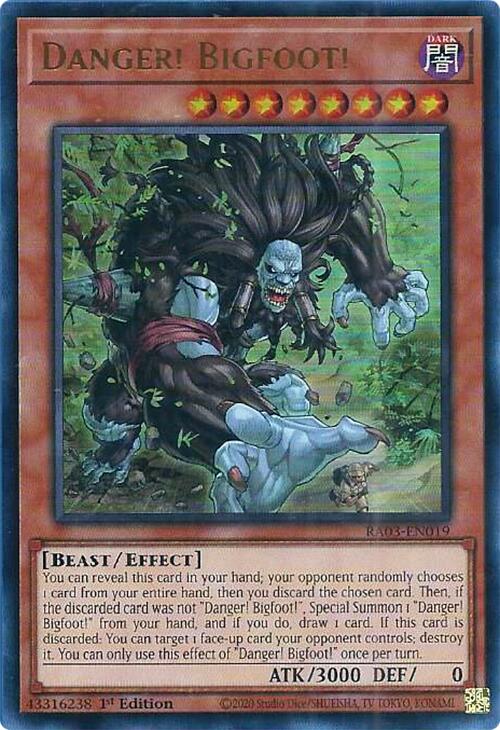 Danger! Bigfoot! (UR) [RA03-EN019] Ultra Rare – Darkwater Games