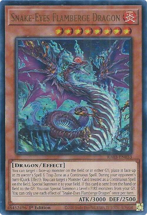 yugioh snake cards 1996 Yu-gi-oh card 1st Edition Fang MRL-050 You can send 2 face Yugioh Card Snake-Eyes Doomed Dragon