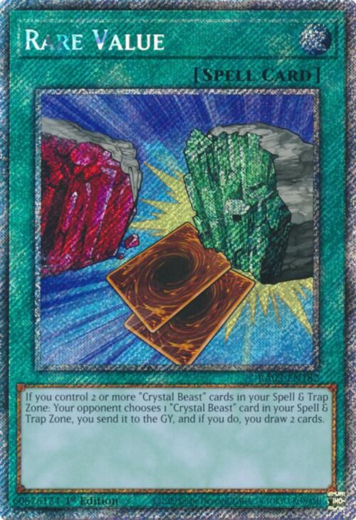 how to make secret rare yugioh cards Rare Value (Platinum Secret Rare) [RA03-EN182] Platinum Secret Rare