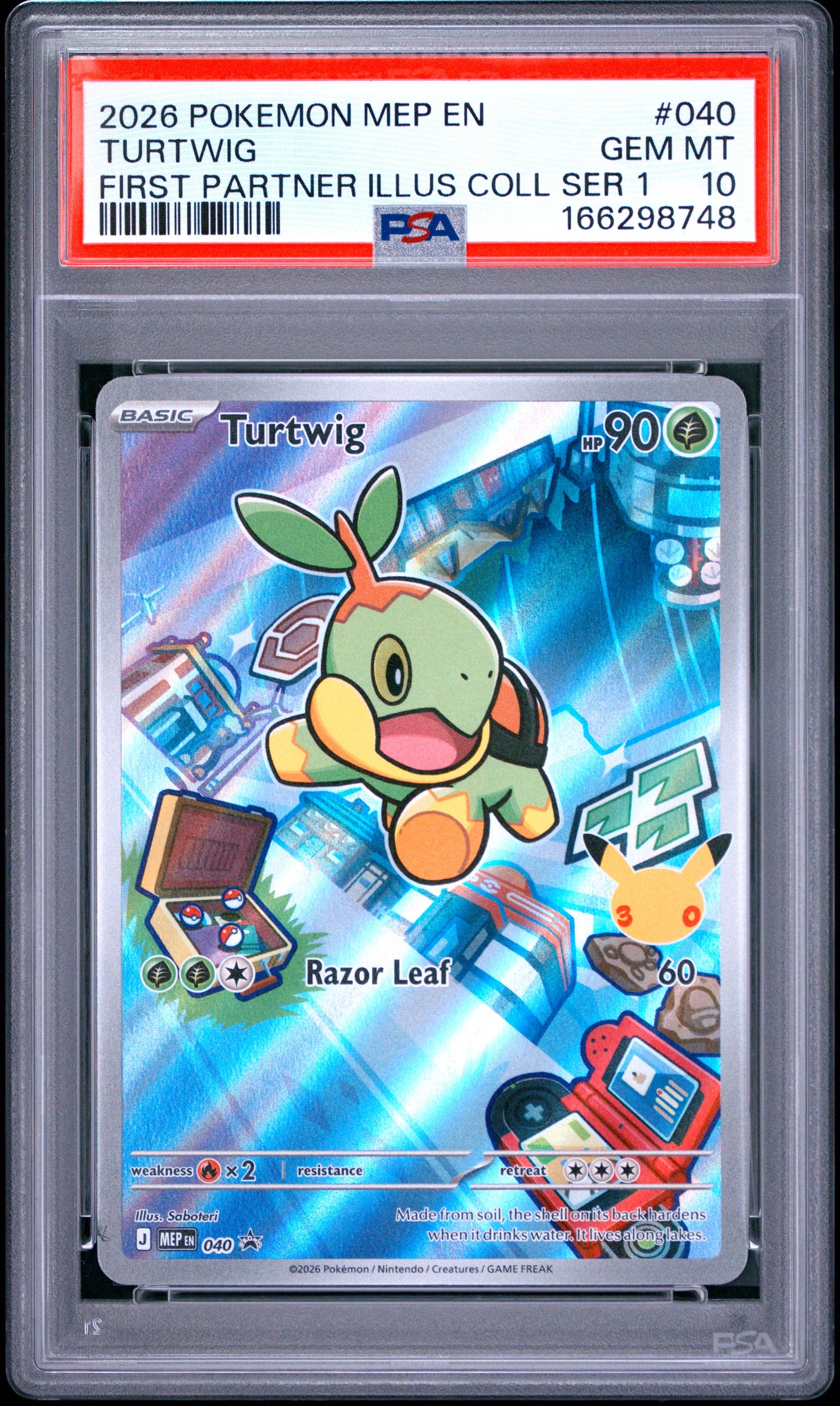 Graded Pokemon - Turtwig (040) Mega Evolution Promo PSA 10