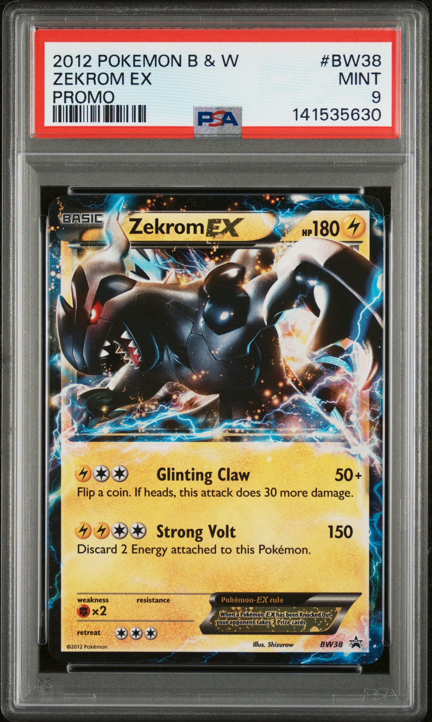 Graded Pokemon - Zekrom EX (BW38) Black and White Promo PSA 9