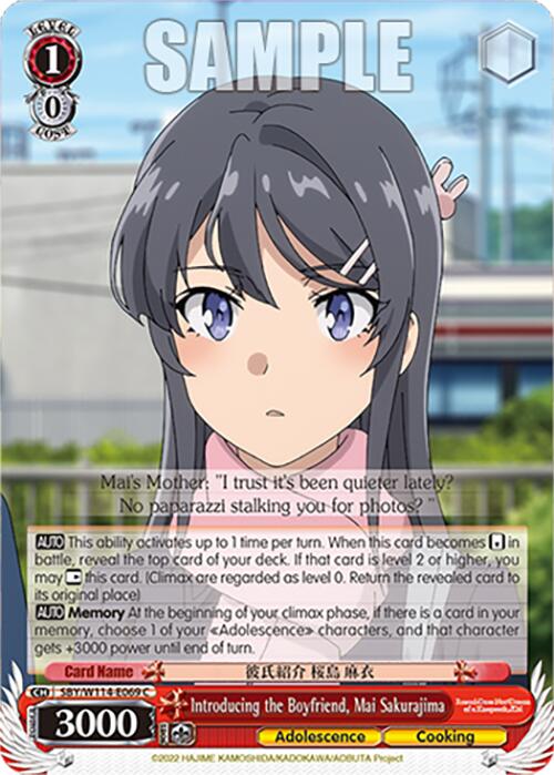 Introducing the Boyfriend, Mai Sakurajima