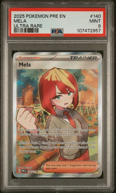 Graded Pokemon - Mela (140/131) Prismatic Evolutions PSA 9