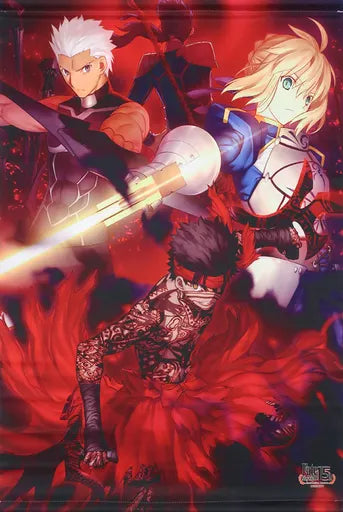 Fate/Hollow : Archer & Saber & Angra Mainyu TYPE-MOON Exhibition Fate/stay night -15-Year Trajectory - (B2 Tapestry)