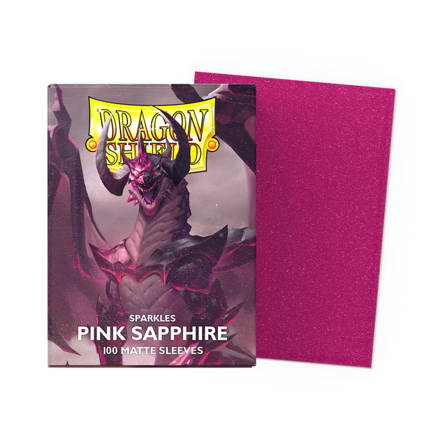 Dragon Shield Sleeves: Standard - Sparkles Matte Pink Sapphire (100 ct)