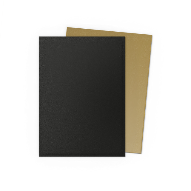 Dragon Shield Sleeves: Standard DUAL - Matte Black & Gold