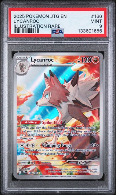 Graded Pokemon - Lycanroc (166/159) Journey Together PSA 9