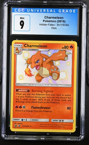 Graded Pokemon - Charmeleon (SV7/SV94) Hidden Fates CGC 9
