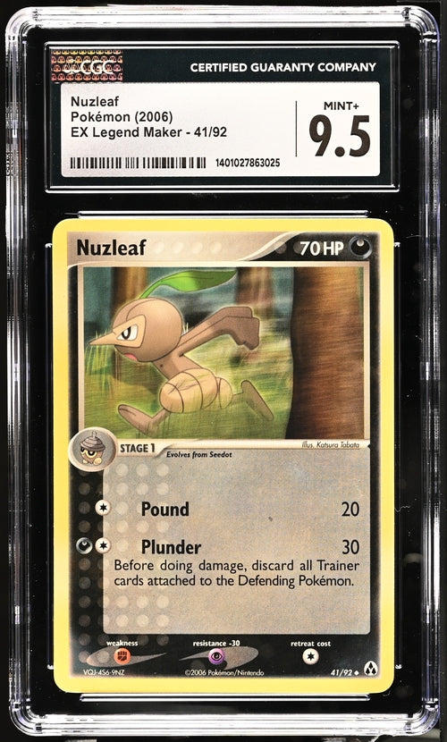 Graded Pokemon - Nuzleaf (41/92) Ex Legend Maker CGC 9.5