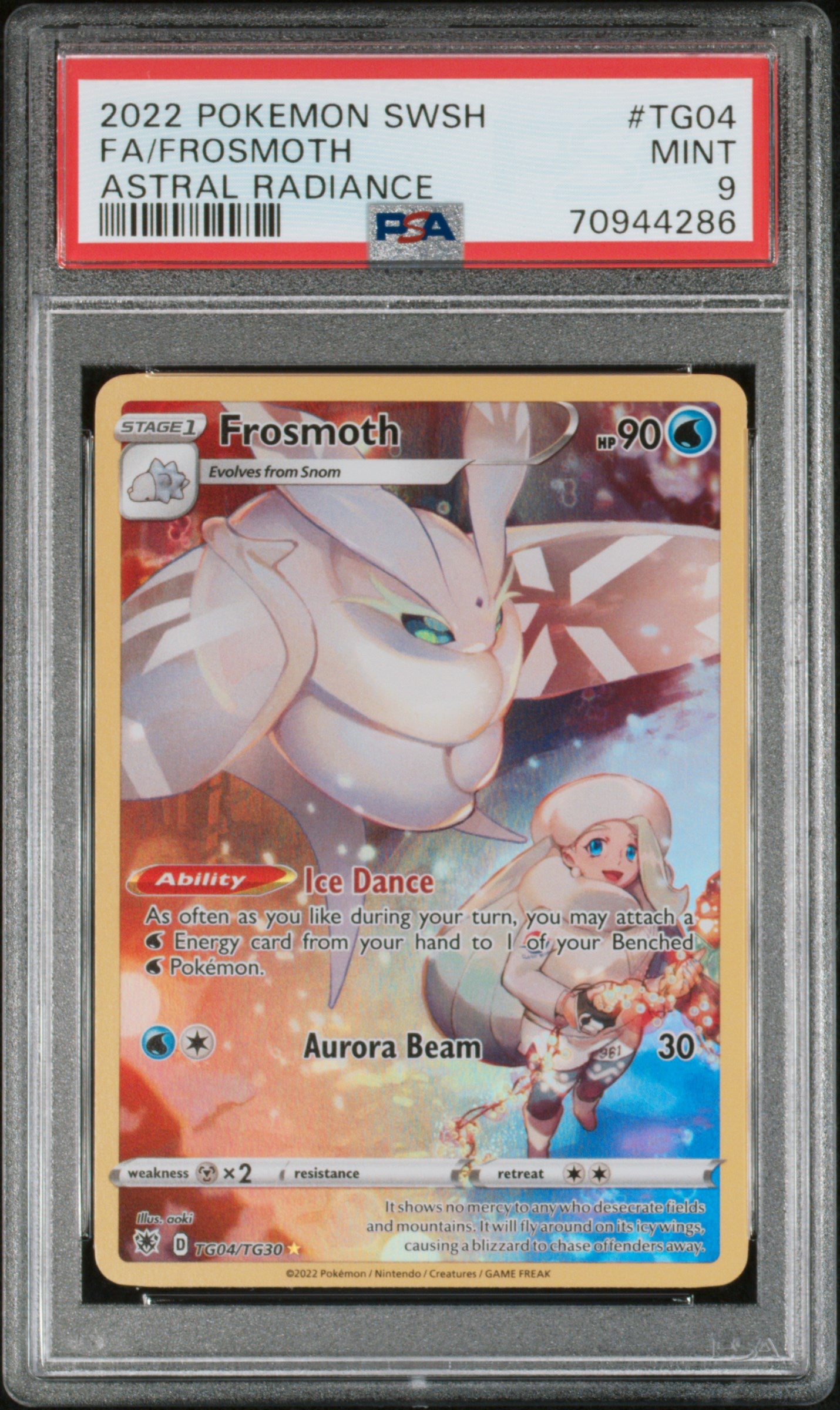 Graded Pokemon - Frosmoth (TG04/TG30) Astral Radiance PSA 9