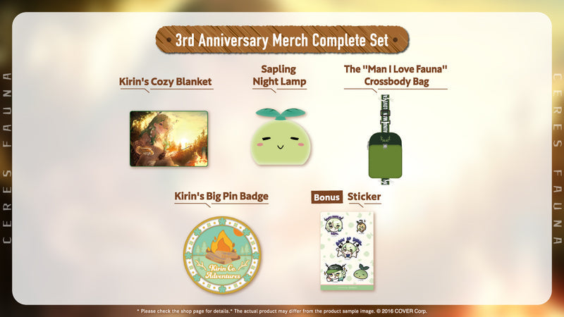 Ceres Fauna 3rd Anniversary Celebration Merch Complete Set