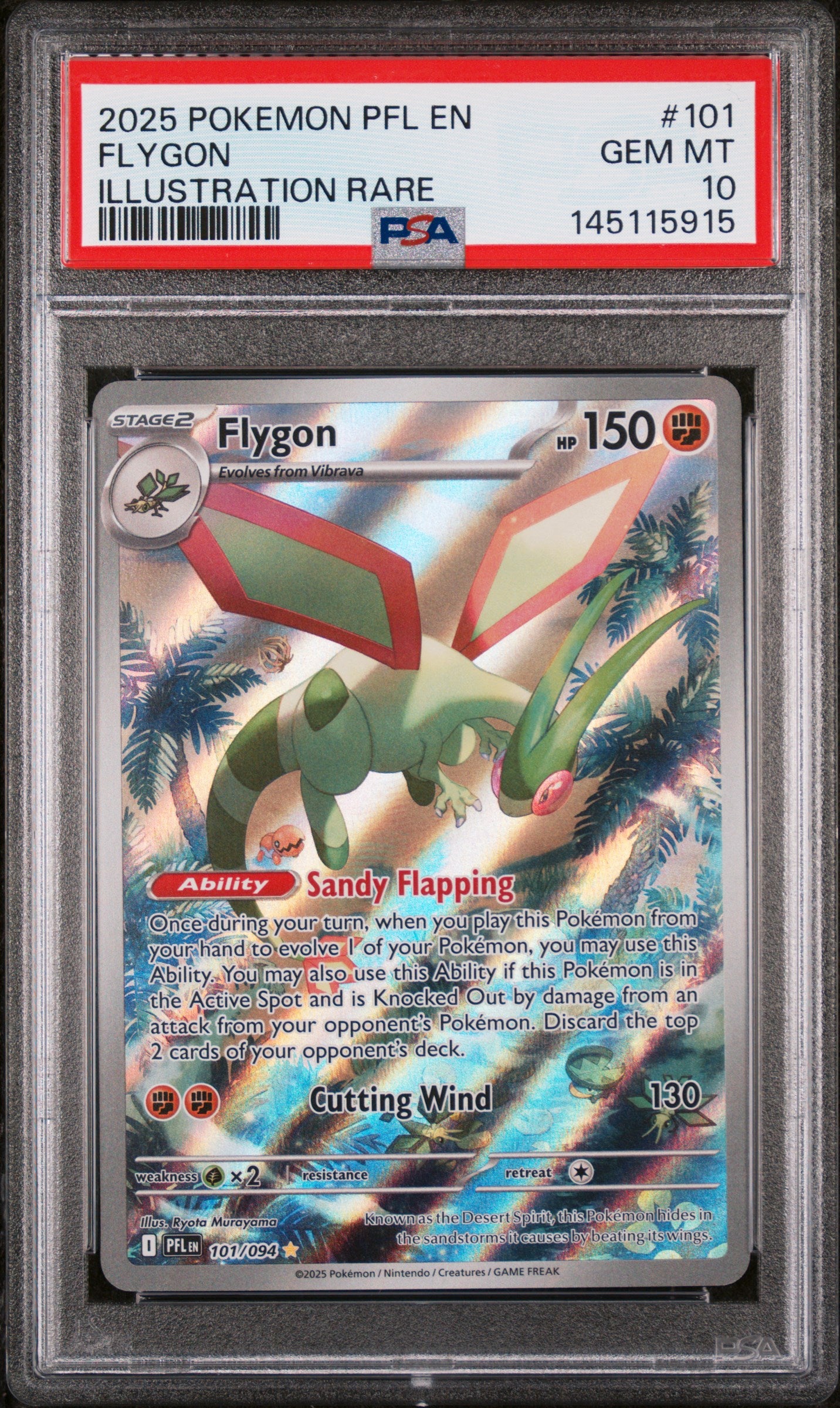 Graded Pokemon - Flygon (101/094) Phantasmal Flames PSA 10
