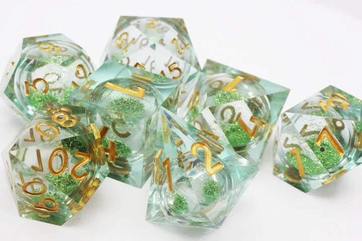 Sharp Edge Liquid Core RPG Dice Set - Mint