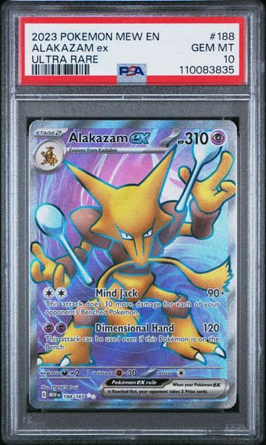 Graded Pokemon - Alakazam ex (188/165) 151 PSA 10
