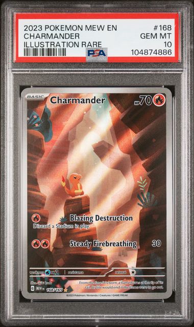Graded Pokemon - Charmander (168/165) 151 PSA 10