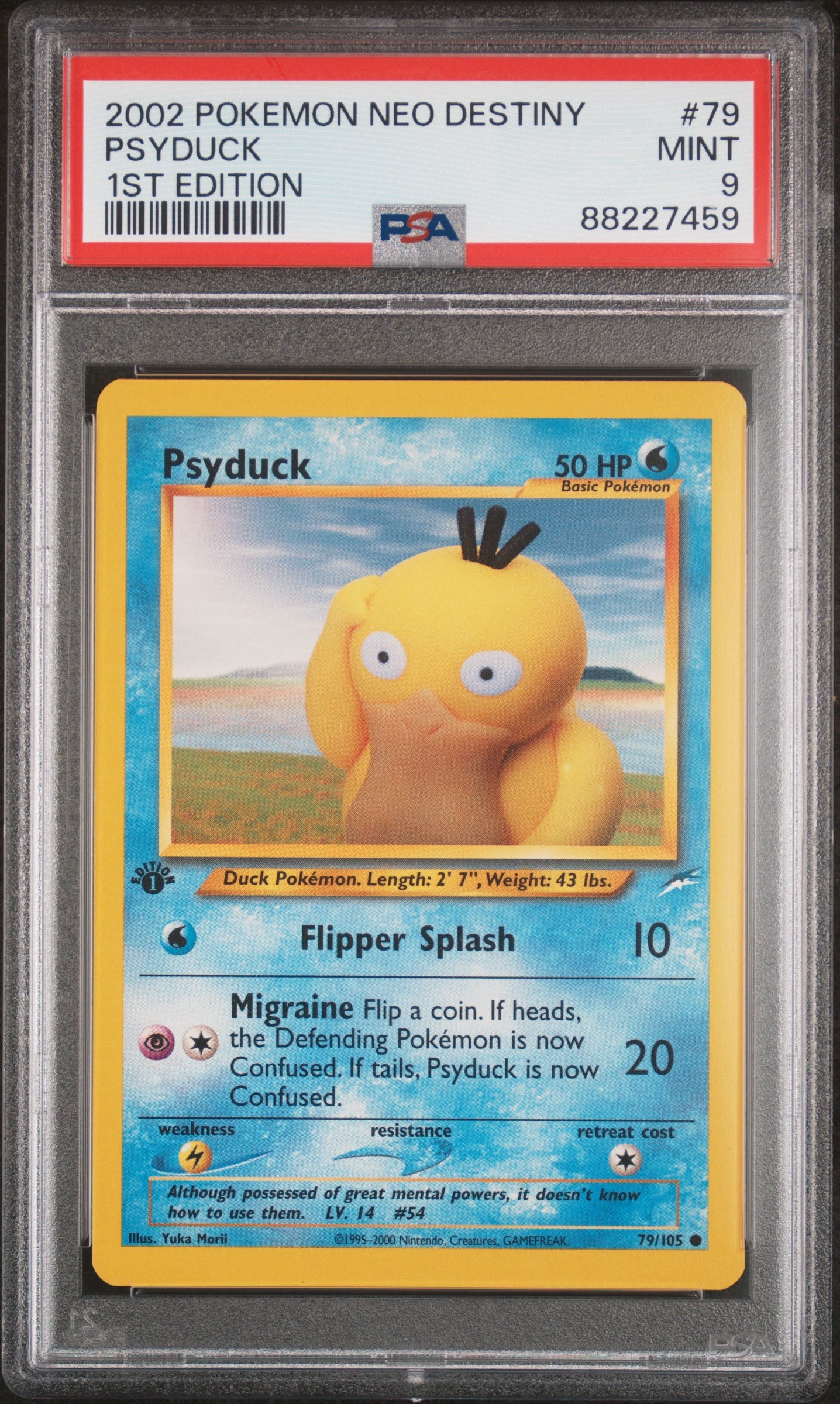 Graded Pokemon - Psyduck (79/105) Neo Destiny 1st Edition PSA 9