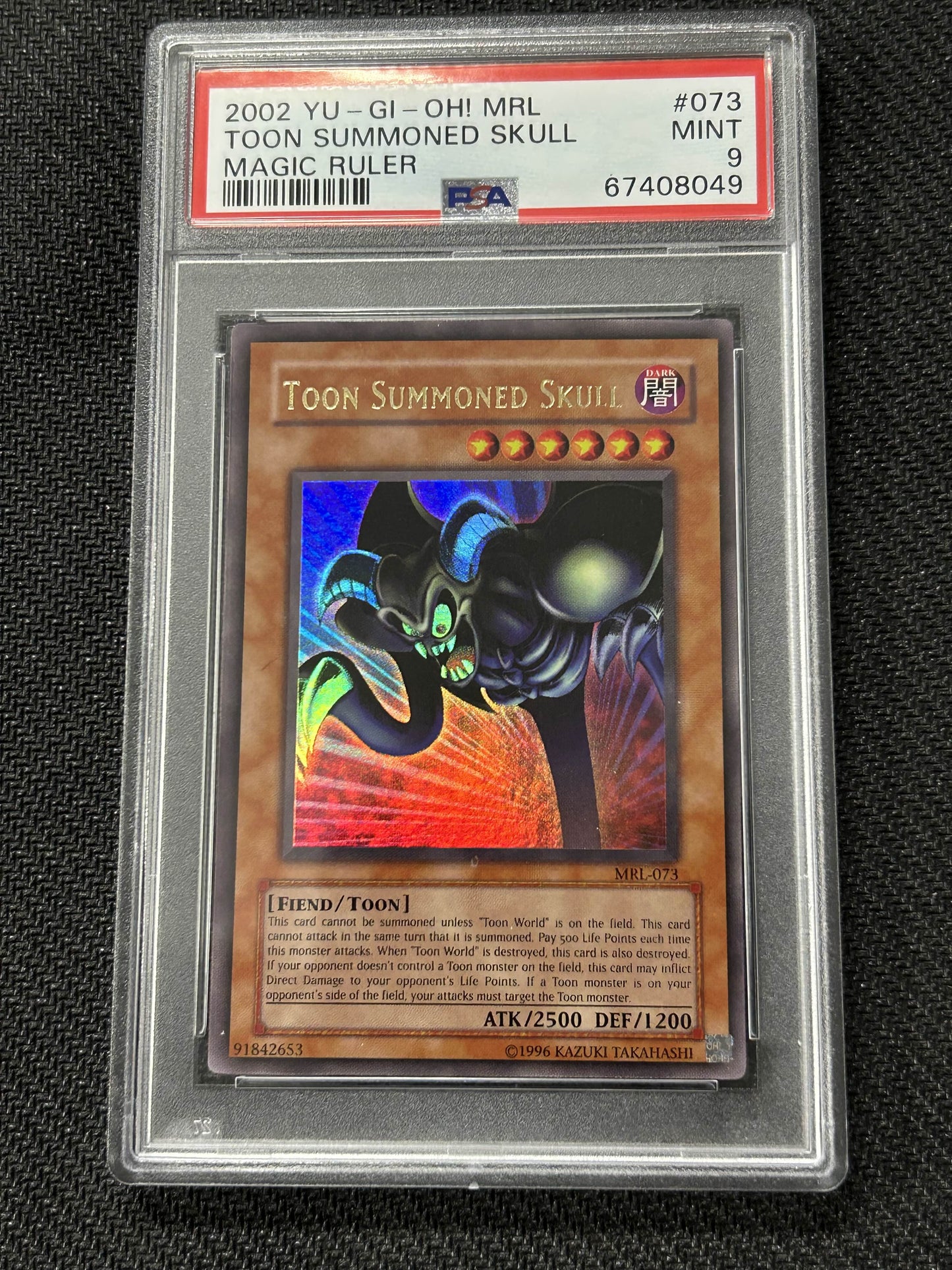 Graded Yu-Gi-Oh! - Toon Summoned Skull (MRL-073) Magic Ruler PSA 9