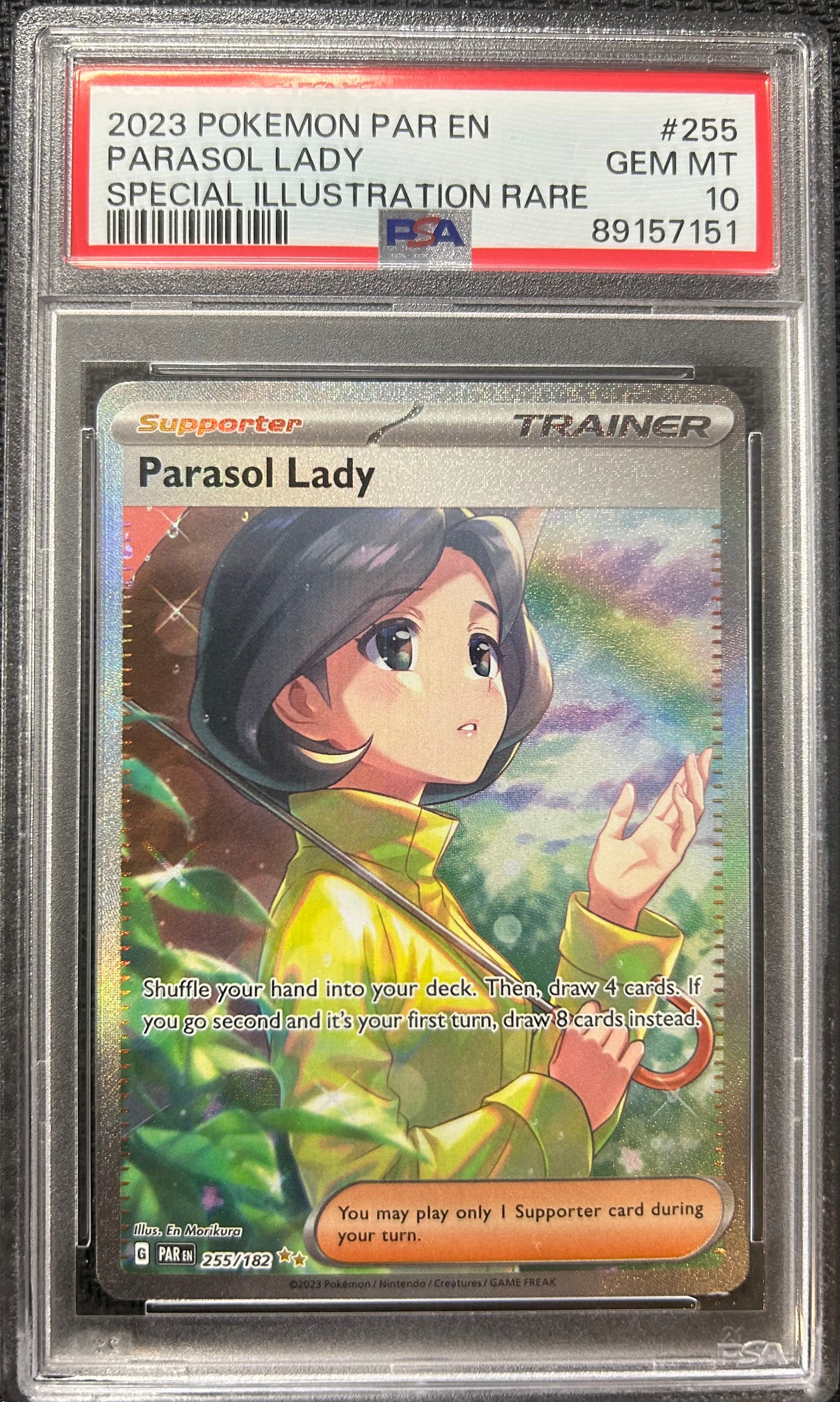 Graded Pokemon - Parasol Lady (255/182) Paradox Rift PSA 10
