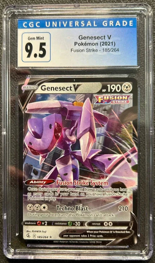 Graded Pokemon - Genesect V (185/264) Fusion Strike CGC 9.5