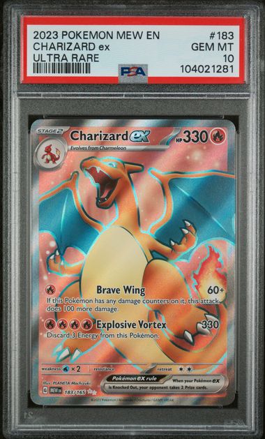 Graded Pokemon - Charizard ex (183/165) 151 PSA 10