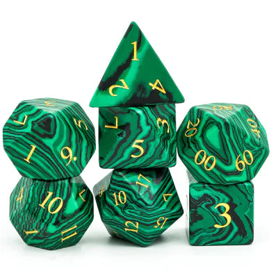 Malachite - Engraved with Gold