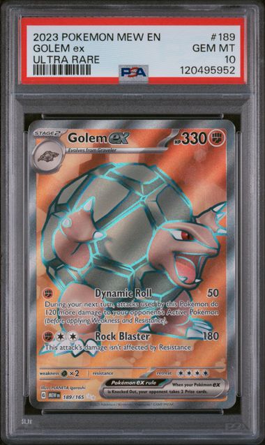 Graded Pokemon - Golem ex (189/165) 151 PSA 10