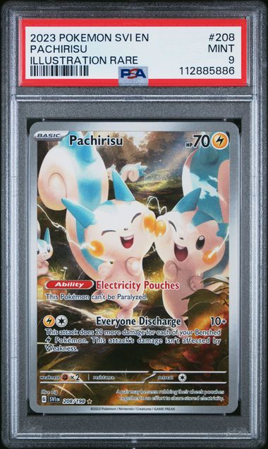 Graded Pokemon - Pachirisu (208/198) Scarlet Violet Base PSA 9