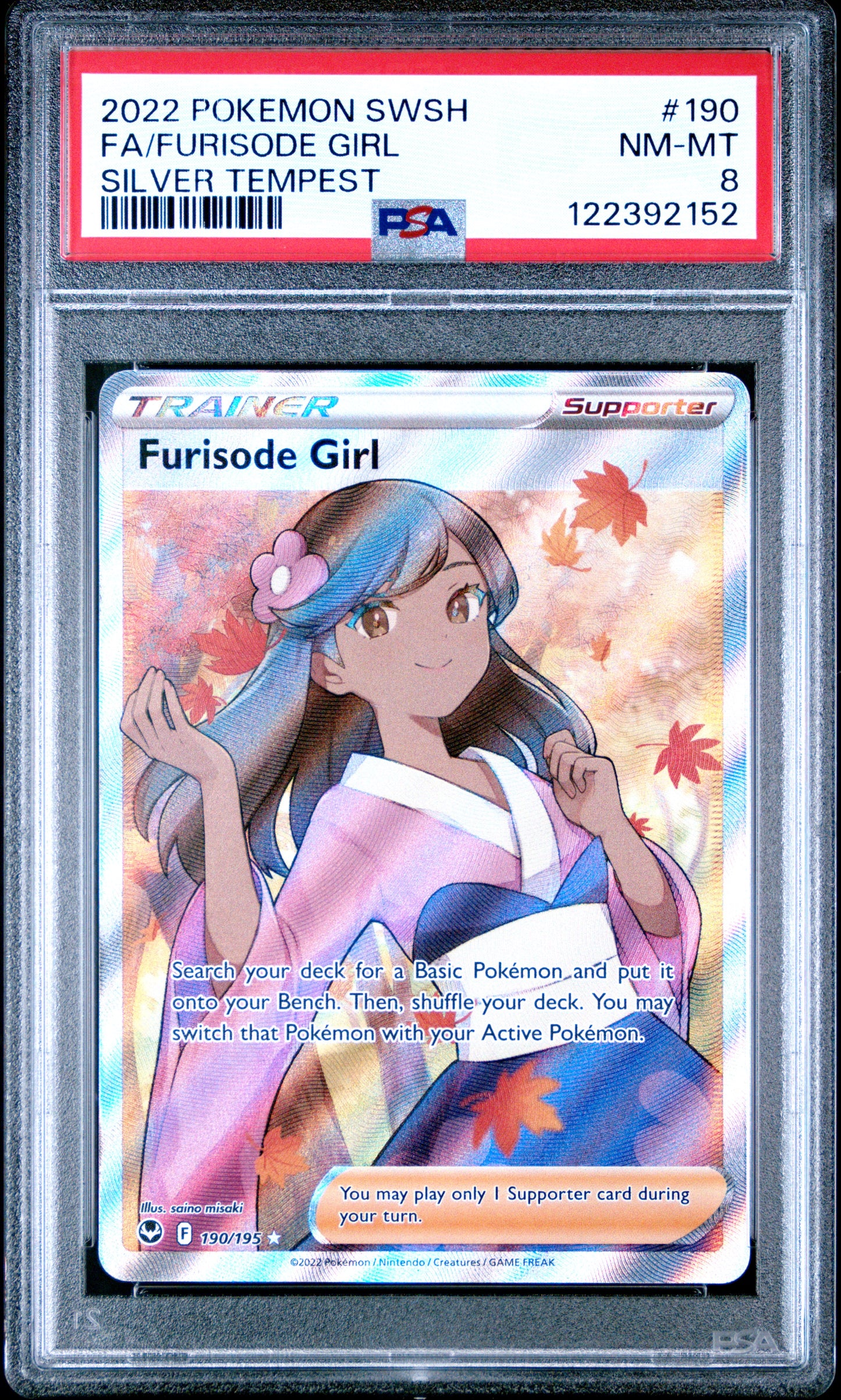 Graded Pokemon - Furisode Girl (190/195) Silver Tempest PSA 8
