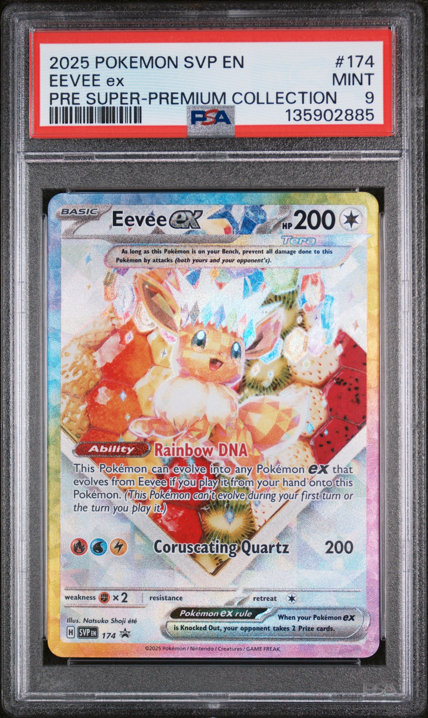 Graded Pokemon - Eevee ex (174) Super Premium Collection PSA 9