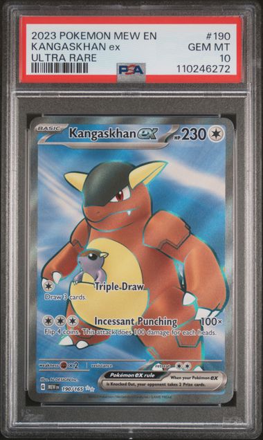Graded Pokemon - Kanganskhan ex (190/165) 151 PSA 10