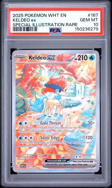 Graded Pokemon - Keldeo ex (167/086) White Flare PSA 10
