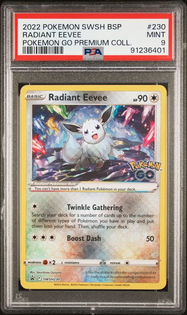 Graded Pokemon - Radiant Eevee (SWSH230) Black Star Promo PSA 9