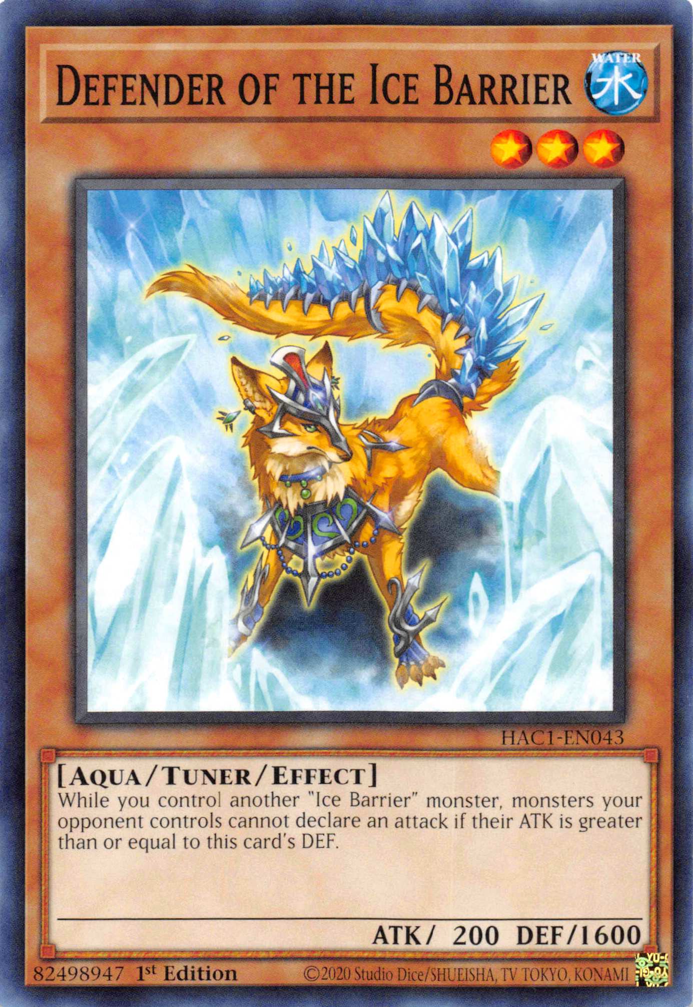 Defender of the Ice Barrier [HAC1-EN043] Common – Darkwater Games