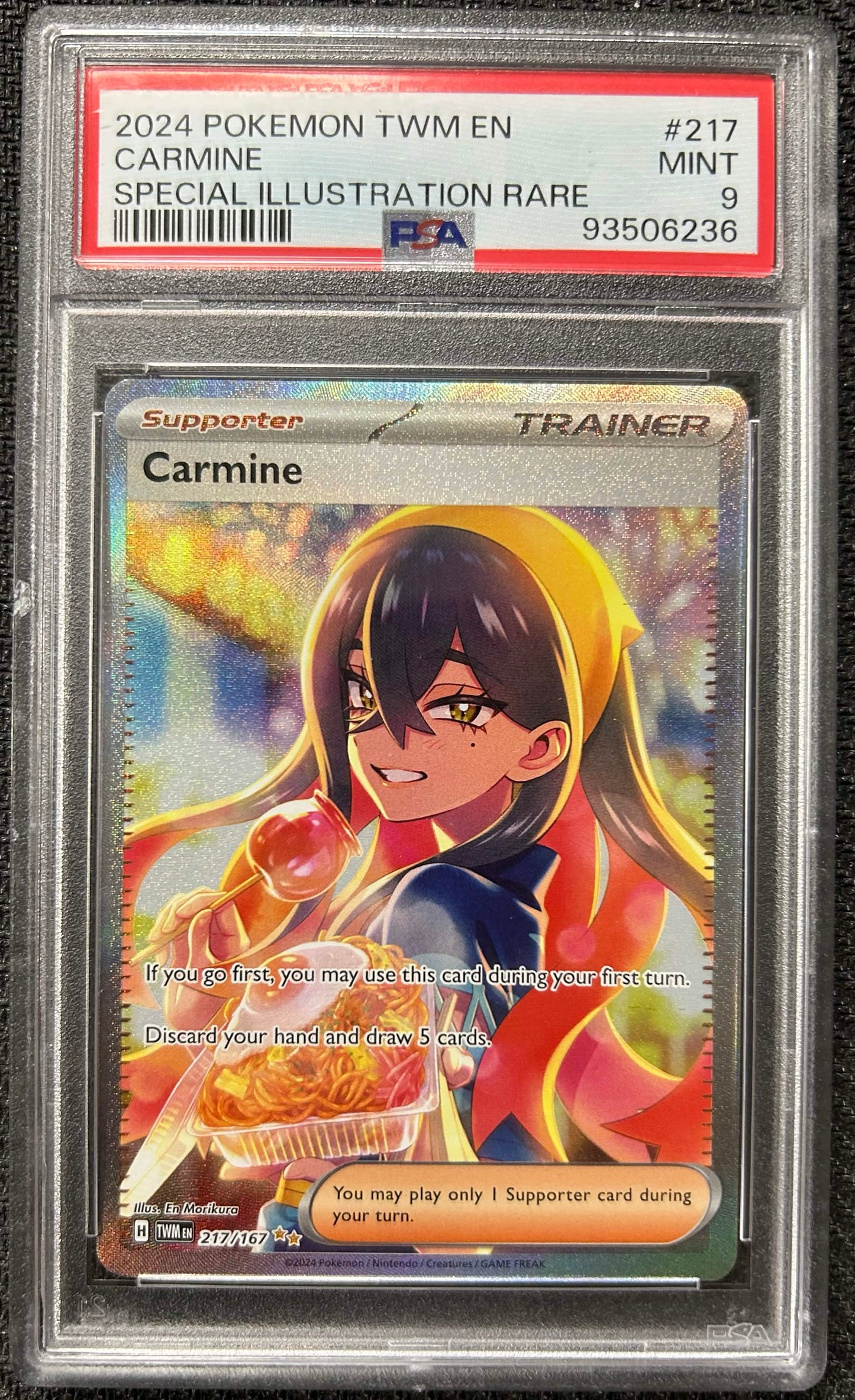 Graded Pokemon - Carmine (217/167) Twilight Masquerade PSA 9