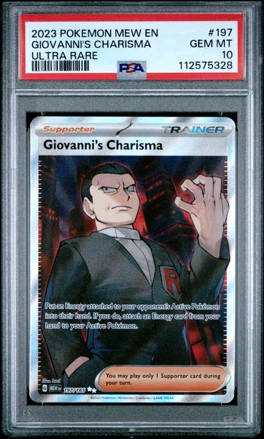 Graded Pokemon - Giovanni's Charisma (197/165) 151 PSA 10