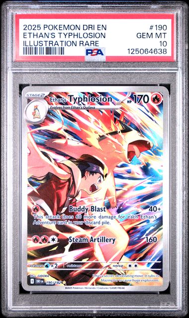 Graded Pokemon - Ethan's Typhlosion (190/182) Destined Rivals PSA 10