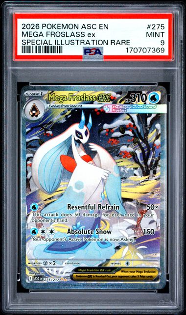Graded Pokemon - Mega Froslass ex (275/217) Ascended Heroes PSA 9