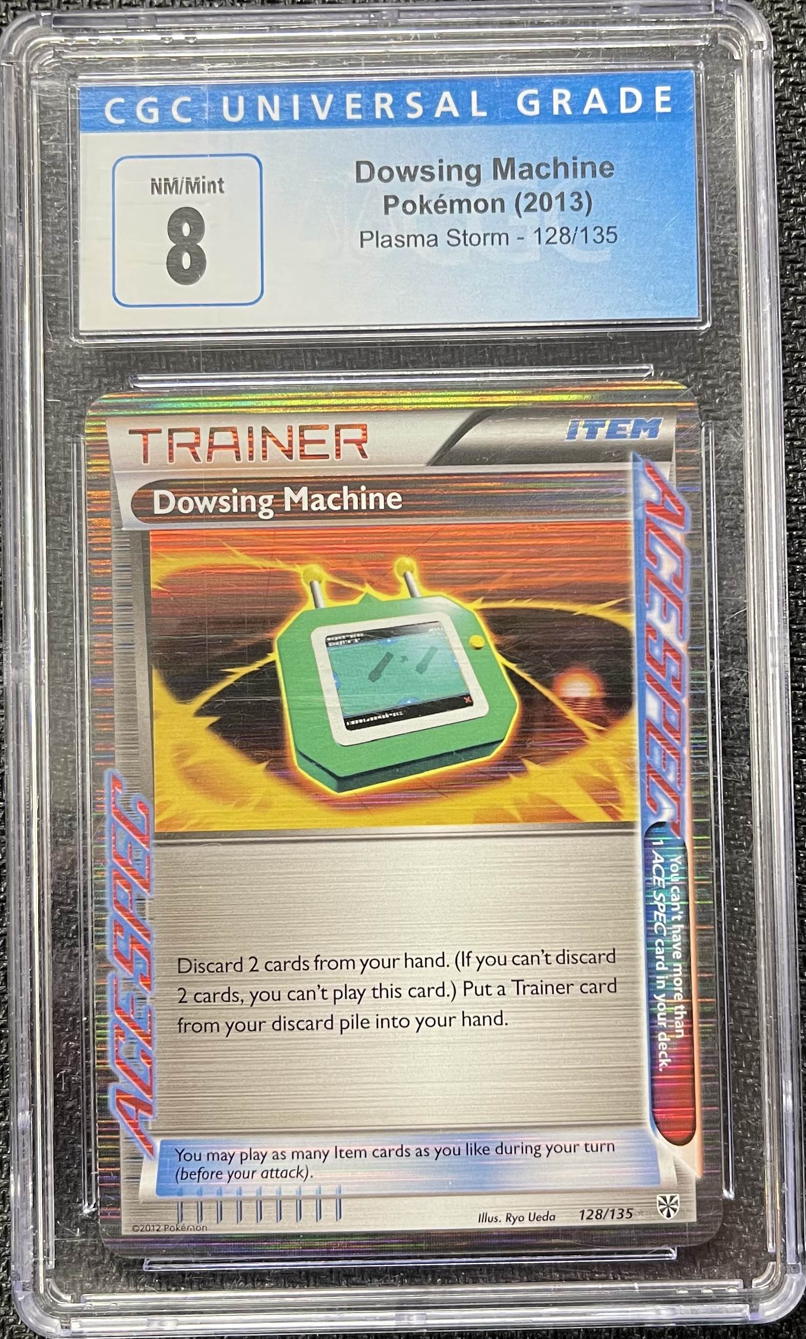 Graded Pokemon - Dowsing Machine (128/135) Plasma Storm CGC 8 Darkwater Games Graded Pokemon - Dowsing Machine (128/135) Plasma Storm CGC 8 Darkwater Games
