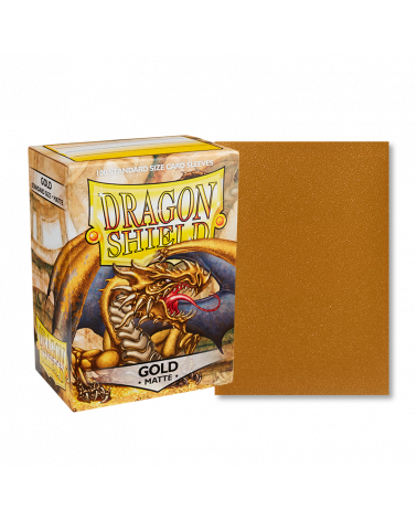 Dragon Shield Sleeves: Standard - Matte Gold (100 ct)