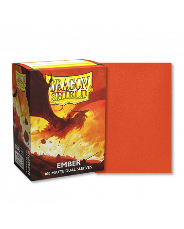 Dragon Shield Sleeves: Standard DUAL - Matte Ember (100 ct)