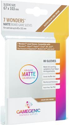 Gamegenic: Matte Prime Sleeves - 7 Wonders (67x103 mm)