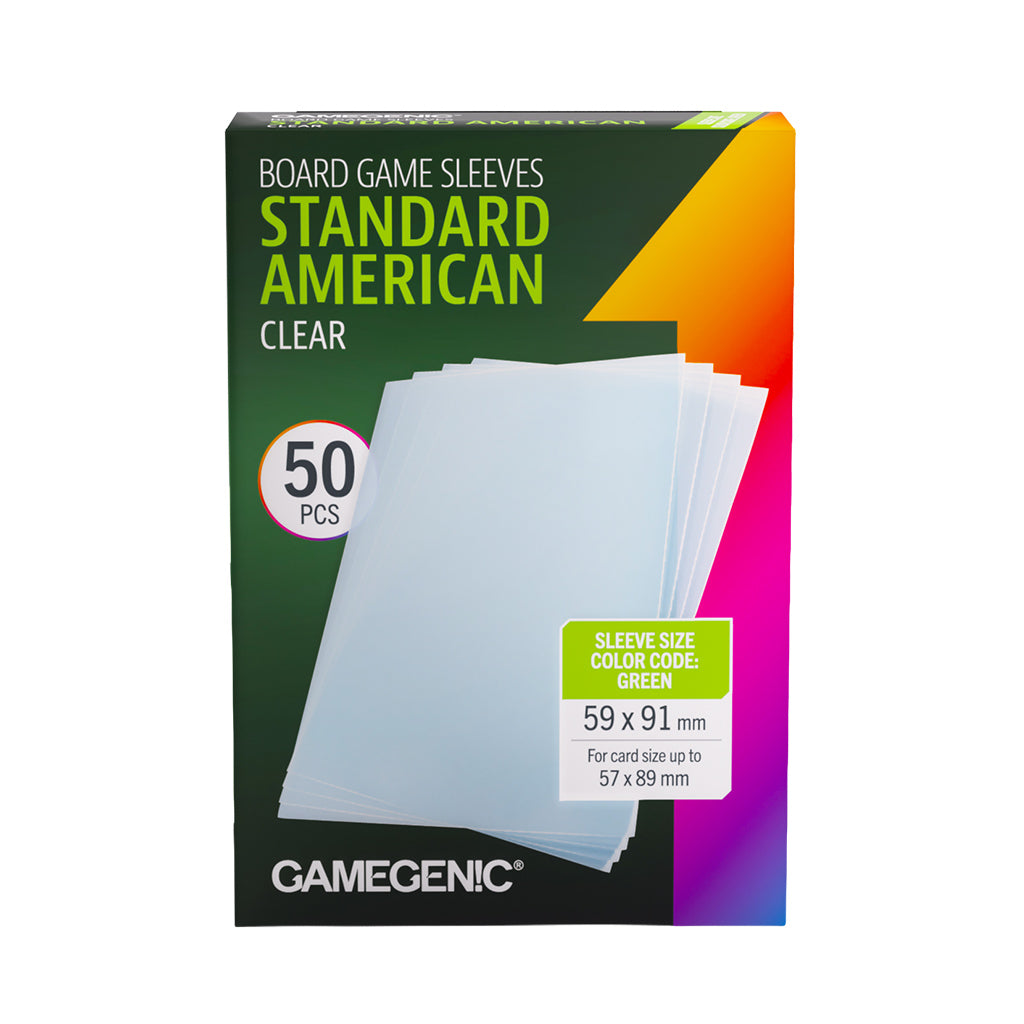Gamegenic: Board Game Sleeves Standard American Clear