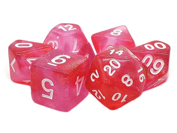 Galaxy - Pink Shimmer RPG Dice Set