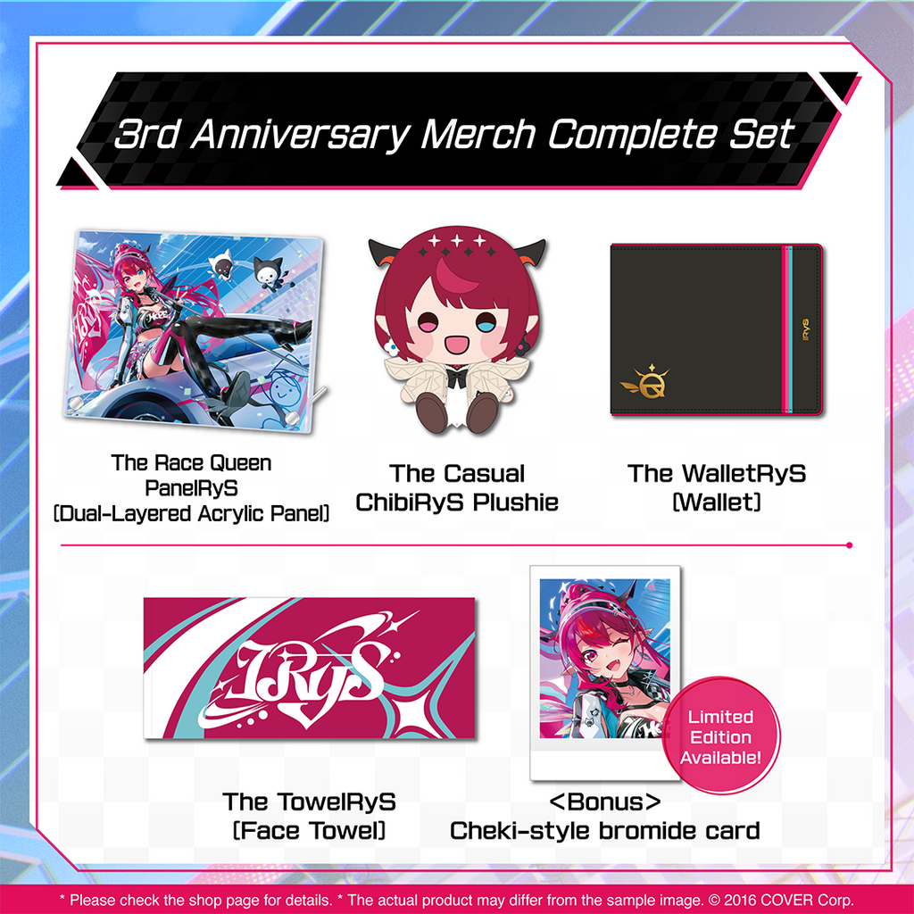 Hololive - IRyS 3rd Anniversary Celebration Merch Complete Set Limited Edition