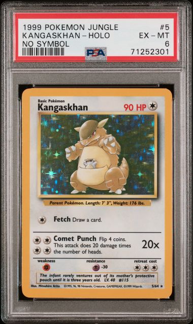Graded Pokemon - Kangaskhan (5/64) Jungle No Symbol PSA 6