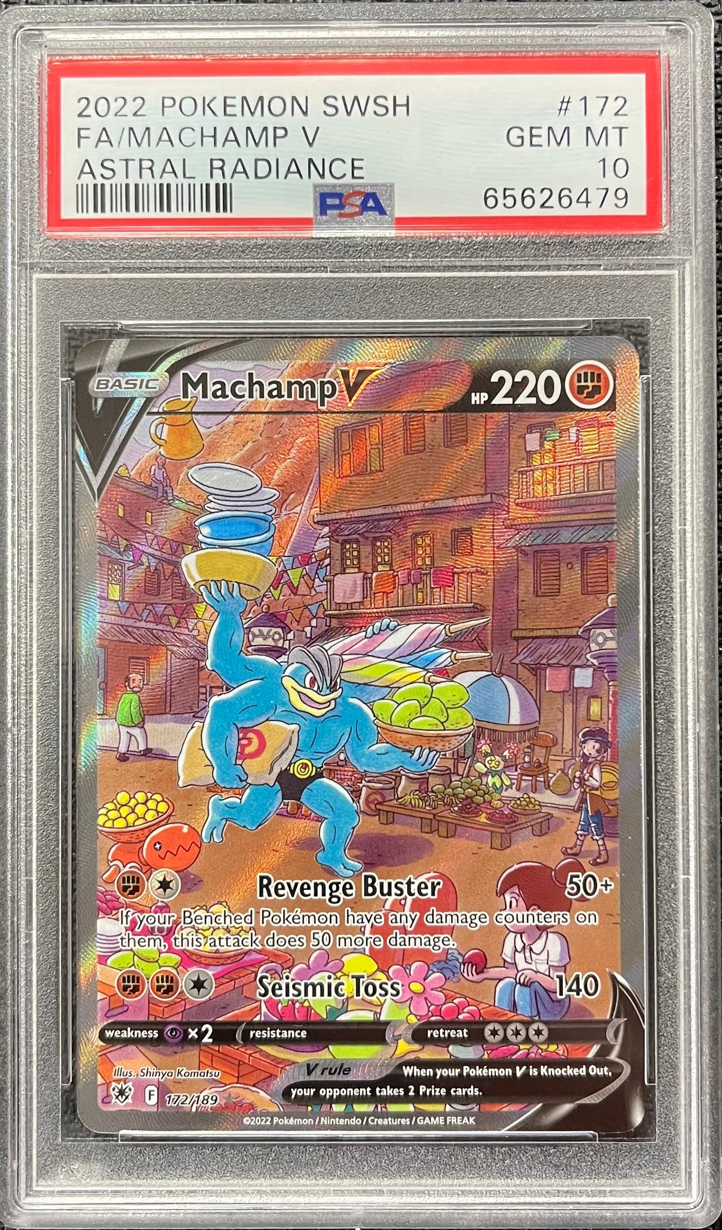 Graded Pokemon - Machamp V (172/189) Astral Radiance PSA 10
